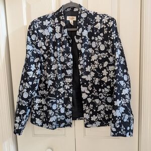 Talbot's Blues and White Floral Jacket